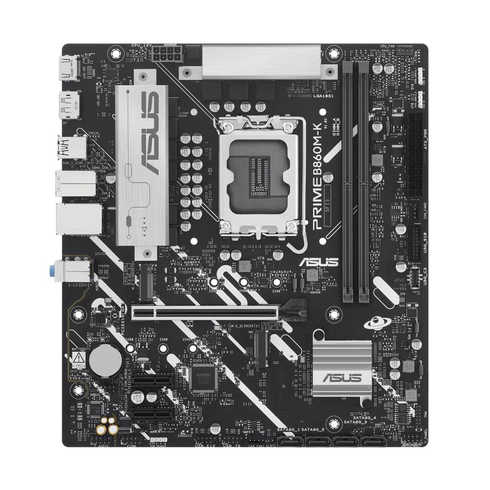 ASUS PRIME B860M-K Mainboard LGA 1851 mATX DDR5 PCIe 5.0 M.2 Aura Sync