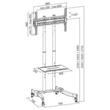 LogiLink TV Monitorwagen 37 bis 70 Zoll höhenverstellbar bis 40 kg