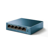 TP-Link LS105G 5-Port Gigabit Desktop Switch Unmanaged LiteWave Metallgehäuse Blau