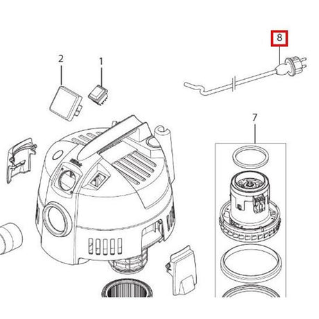 Nilfisk Original 31000857 Cable EU Anschlusskabel Schutzkontaktstecker