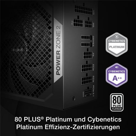 be quiet! Power Zone 2 750W 80 PLUS Platinum ATX 3.1 und PCIe 5.1 kompatibel 90° abgewinkelter 12V-2x6-Anschluss