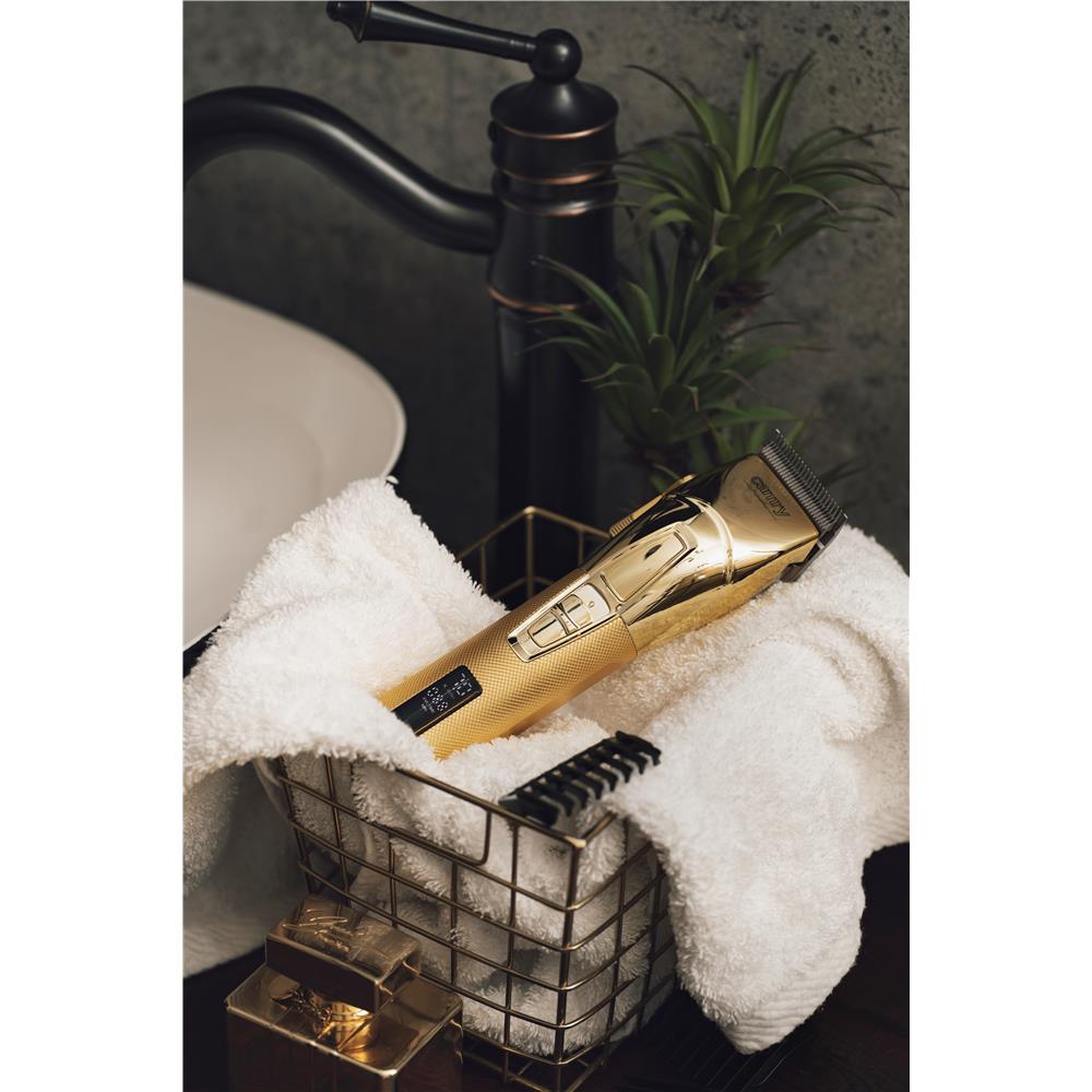 Camry CR 2835 Premium Metallic Haarschneidemaschine gold Trimmer Bartschneider mit LCD