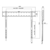 LogiLink TV-Wandhalterung für 43"–80" Monitore, Festmontage, max. 40 kg Tragkraft