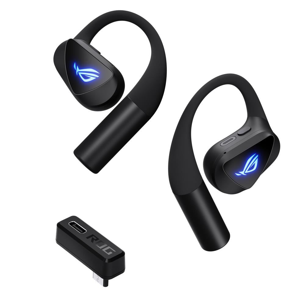 ASUS ROG Cetra Open Wireless Gaming Earbuds Bluetooth 2.4 GHz Schwarz