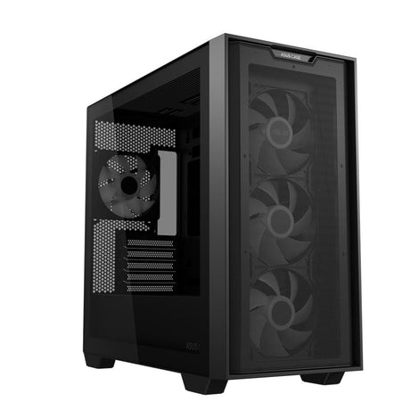 ASUS A21 PLUS TG ARGB Black microATX PC Gehäuse mit Mesh Front und 4 ARGB Lüftern