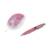 LogiLink Strassbesetzte Maus und Glitzer Stylus Touchpen in Pink