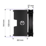 ENDORFY Fortis 5 ARGB EY3A010, CPU-Kühler, Beleuchtet, Schwarz, Wärmeleitpaste inklusive