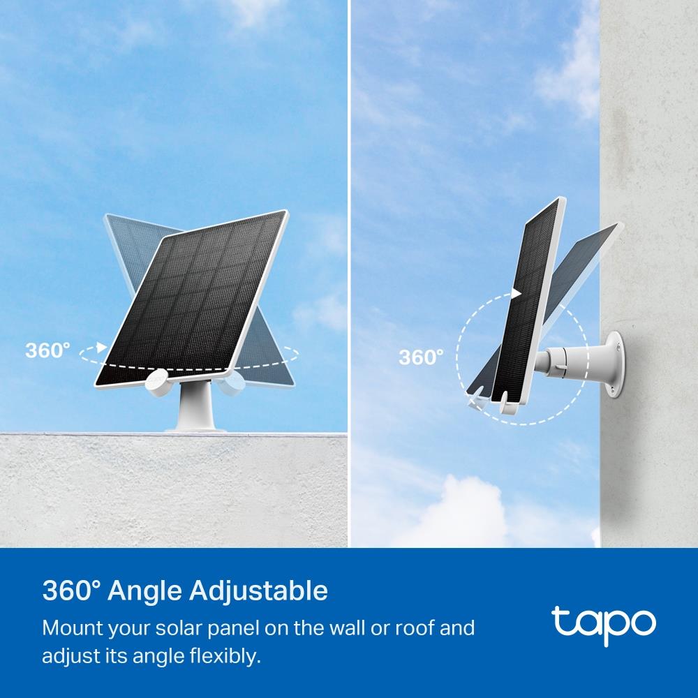 TP-Link Tapo A200 Solarpanel 4,5W für Kamera Tapo C425, C420 und C400 mit 360 Grad Halterung