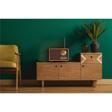 Adler AD 1171 Retro Holz Design Radio Bluetooth Style Look analoge Frequenzanzeige UKW braun Vintage