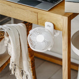 Adler AD 7335 Akku Ventilator mit LED Licht und Drehfunktion Weiß