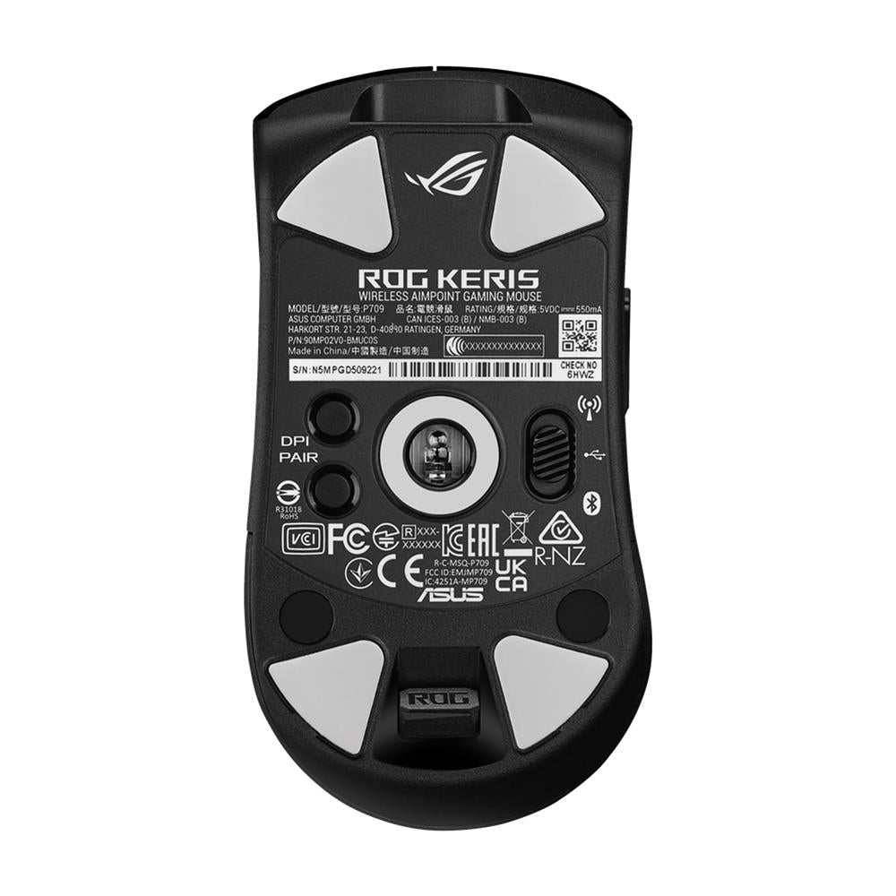 ASUS ROG Keris Wireless AimPoint RGB Gaming Maus optischer ROG AimPoint-Sensor 36.000 dpi schwarz