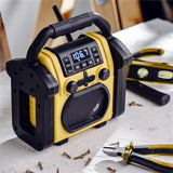 Adler AD 1911 Baustellenradio mit Bluetooth AUX wasserdicht gelb schwarz