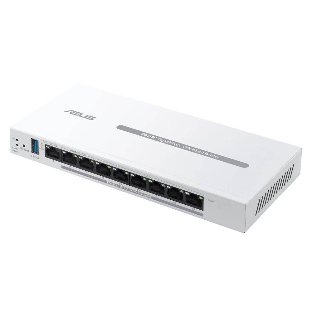 ASUS ExpertWiFi EBG19P Gigabit PoE+ VPN kabelgebundener Router 8 PoE+ Ports 123W