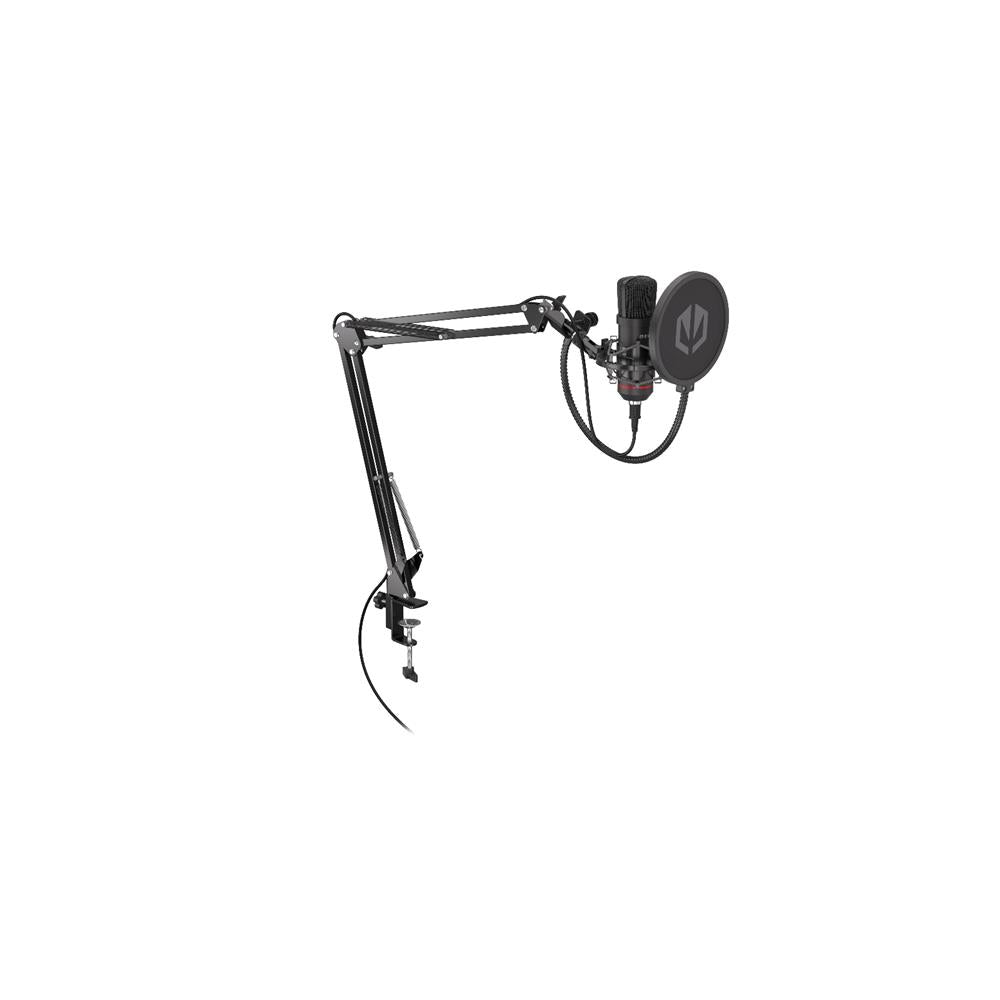 ENDORFY Solum USB Mikrofon Schwarz mit Anti Shock Montage und Gelenkarm
