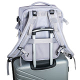 Camry CR 6880lp Reiserucksack 24 Liter, Handgepäck Rucksack mit Laptopfach bis 17 Zoll, Schuhfach, Nassfach, RFID-Fach, Business, Sport und Reisen, hell lila