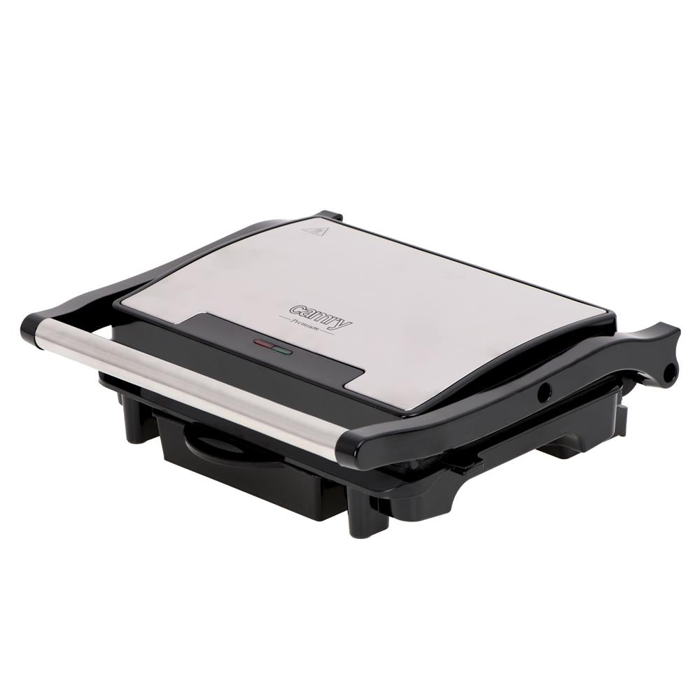 Camry CR 3044 Elektrogrill 2100W Tischgrill Kompakter Kontaktgrill schwarz