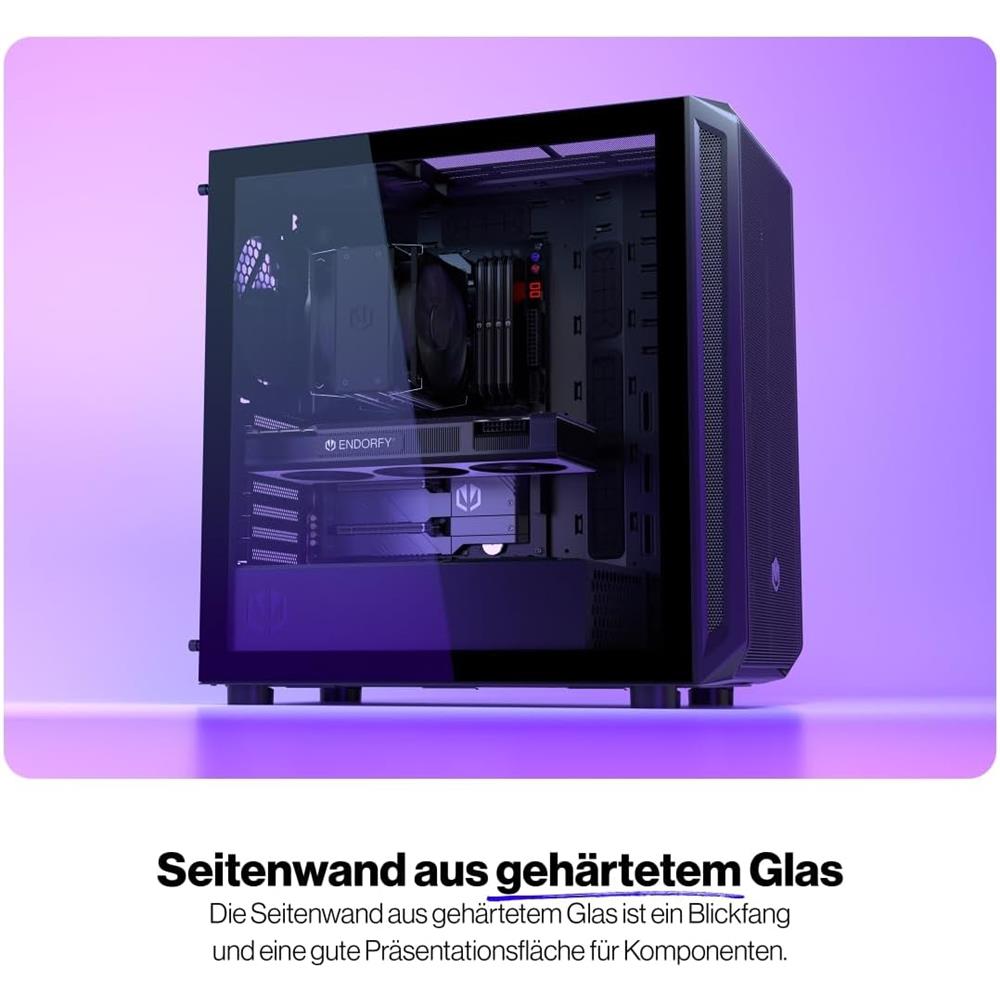 ENDORFY Arx 700 Air, ATX PC-Gehäuse, inkl. 5x 140mm PWM-Lüfter, Top und Front aus luftigem Mesh | EY2A012