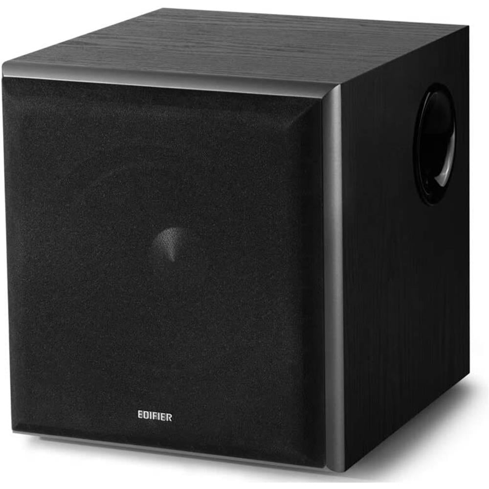 Edifier T5 Aktiv-Subwoofer mit Low-Pass Filter und 20,3cm (8") Basstreiber (70 Watt), Schwarz