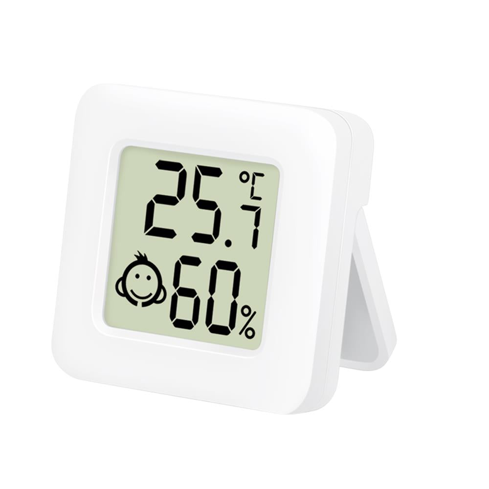 LogiLink Flaches Thermo-Hygrometer (3er-Set), mit Comfort-Level-Emojianzeige, weiß