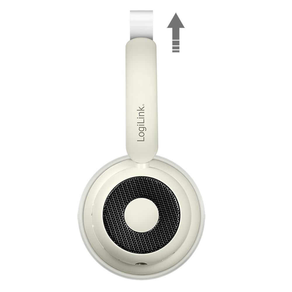 LogiLink AuraSolo Bluetooth 6.0 Headset, ANC, 20 Std. Akku, Braun