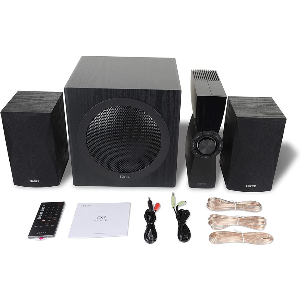 Edifier CX7 Aktives 2.1 Home-Entertainment-System mit Bluetooth V5.0, Schwarz