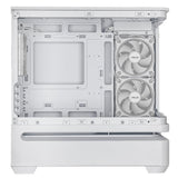 ASUS Prime AP202 ARGB White mATX PC Gehäuse mit Panorama Glas und GPU bis 420 mm