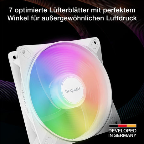 be quiet! Light Wings LX 120mm PWM Reverse White Lüfter 7 optimierte und invertierte Lüfterblätter