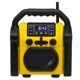 Adler AD 1911 Baustellenradio mit Bluetooth AUX wasserdicht gelb schwarz