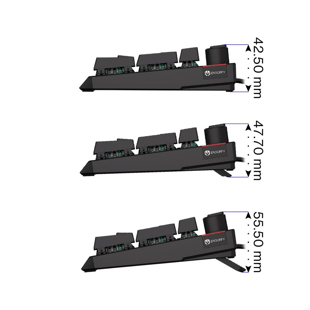 ENDORFY Thock DE Kailh Brown, Tastatur, Schwarz, Beleuchtet, DE-Layout