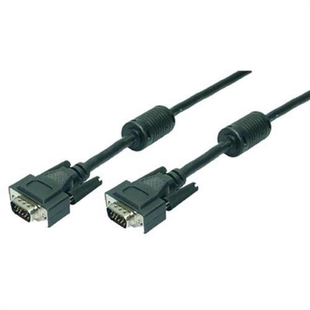 LogiLink VGA Monitor Kabel Anschlusskabel HD DSUB 15-pin Schwarz 15m