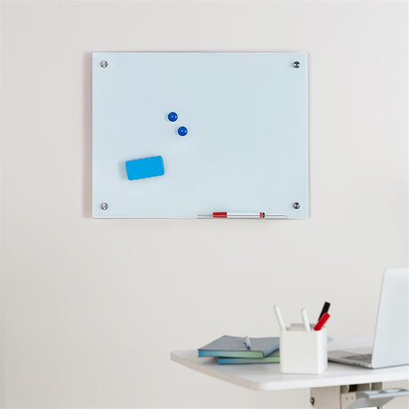 LogiLink Glas-Whiteboard, magnetisch, Wandmontage, 60x45 cm, rahmenlos