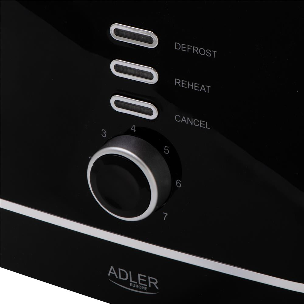 Adler AD 3224 Toaster Schwarz mit Brötchenaufsatz und 7 Stufen
