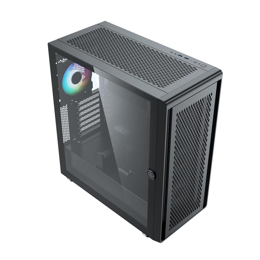 Silentware Air 100 Black – Midi Tower mit Mesh-Front, Glas-Seitenfenster & 4 A-RGB Lüftern