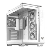 ASUS TUF Gaming GT502 Horizon TG ARGB White Zweikammer PC Gehäuse mit 4 ARGB Lüftern