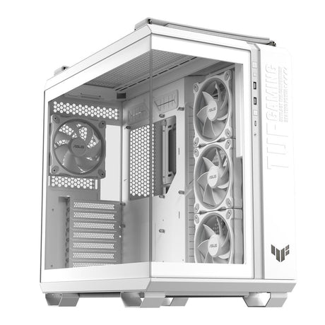 ASUS TUF Gaming GT502 Horizon TG ARGB White Zweikammer PC Gehäuse mit 4 ARGB Lüftern