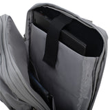 Camry CR 6881mg Reiserucksack 24L erweiterbar, Handgepäck Rucksack mit Laptopfach bis 15,6 Zoll, Business Backpack mit RFID-Fach, USB-Anschluss, Trolleykompatibel Grau
