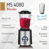 Mesko MS 4080 Standmixer, 1,5 L Glas Krug, Smoothie Maker, 1200 Watt, Pulsfunktion