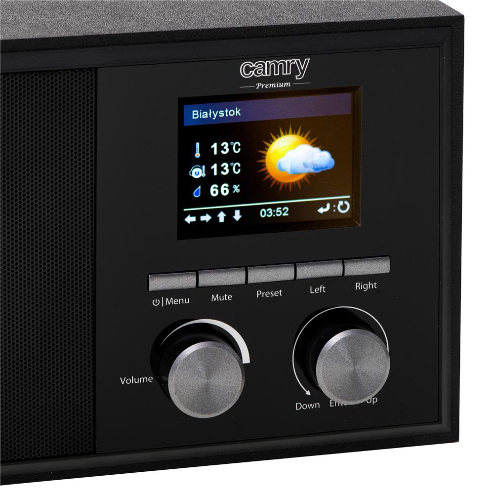 Camry CR1180 DAB Internetradio Digitalradio Küchenradio Wi-Fi AUX Wettervorhersage Alarm Farbdisplay