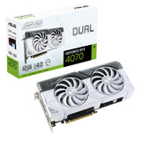 ASUS Dual GeForce RTX 4070 White Edition 12GB GDDR6X Gaming Grafikkarte NVIDIA weiß