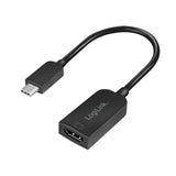 LogiLink USB 3.2 Gen1 Type-C Adapter USB-C-Stecker zu HDMI-A-Buchse 4K/30 Hz schwarz 0,15 m