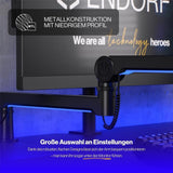 ENDORFY Broadcast Low Profile RGB Boom Arm Mikrofonarm mit RGB Beleuchtung