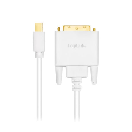 LogiLink DisplayPort-Adapter, mDP/M zu DVI/M, 1080p, weiß, 3 m