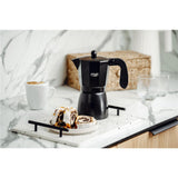 Adler AD 4429 Espressokocher für Herdplatte, 450 ml, Aluminium, schwarz