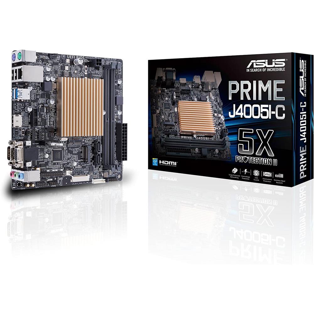 ASUS Prime J4005I-C Mainboard Intel Celeron SoC Thin Mini ITX 2x DDR4 1x SATA 6Gb/s USB 3.1