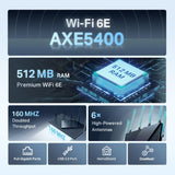 TP-Link Archer AXE75 – AXE5400 Tri-Band Gigabit Wi-Fi 6E Router