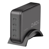 LogiLink 4-fach USB-C Ladegerät – GaN, 240 W, PD 3.1, kompakt, schwarz