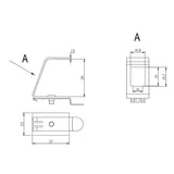 LogiLink Hutschienenadapter für ein RJ45 Keystone Modul, Metall