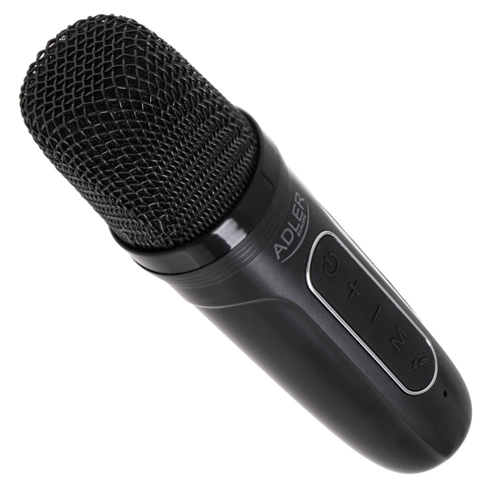 Adler AD 1199 Karaoke Lautsprecher mit Mikrofon SD USB AUX Bluetooth schwarz