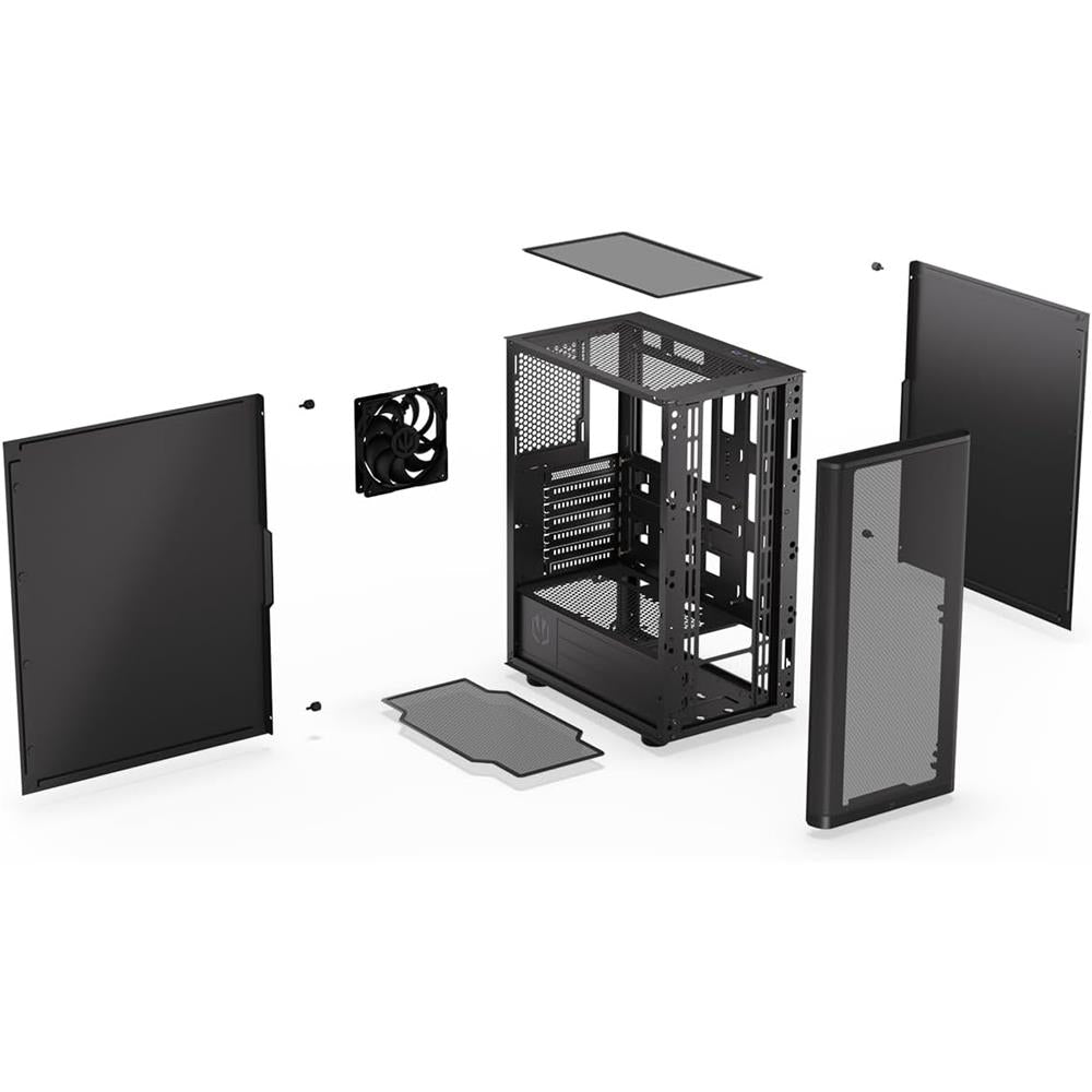 ENDORFY Ventum 200 Solid, ATX PC-Gehäuse, inkl. 1x 120mm PWM-Lüfter, Frontblende aus Mesh | EY2A001
