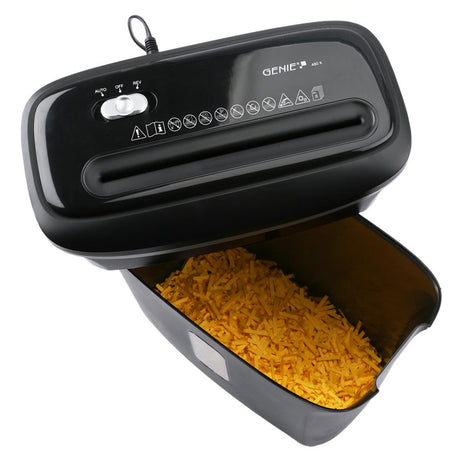 GENIE 480 X Aktenvernichter 8 Blatt Partikelschnitt Sicherheitsstufe P-4 Schwarz